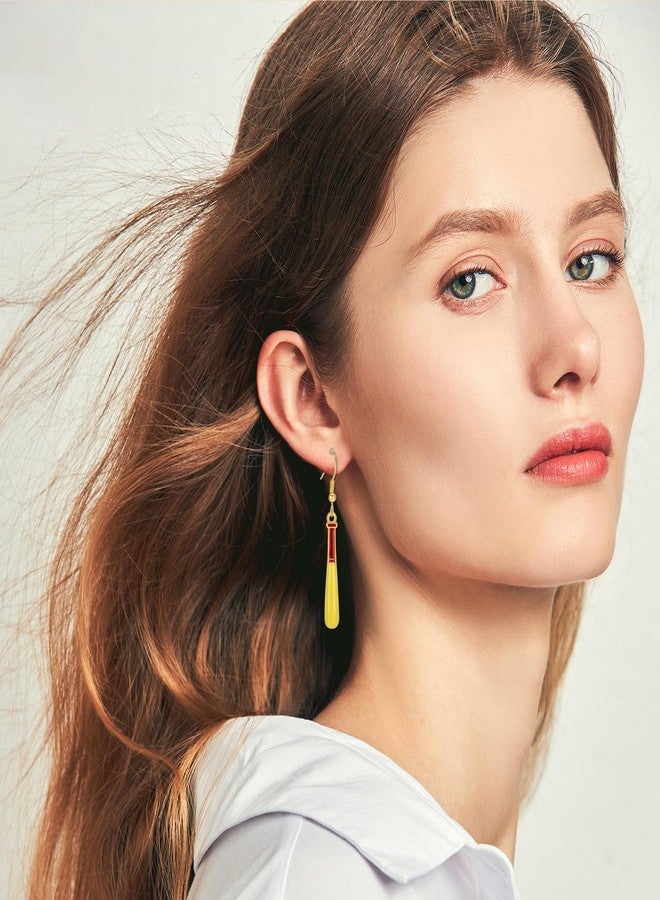 Wullina Baseball Earrings,4Pairs Stylish Baseball Earrings for Women Dangling Softball Earring Sports Jewelry for Women - Image 3