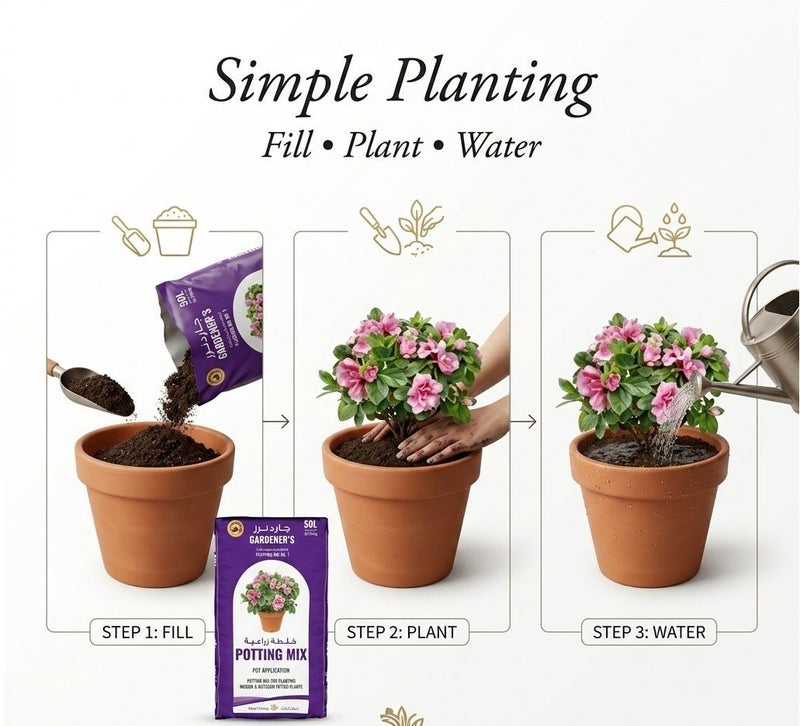 GARDENER'S All-Purpose Potting Soil & Garden Mix 50L – Nutrient-Rich Organic Planting Soil for Indoor & Outdoor Plants, Vegetables, Flowers, Herbs & Shrubs – Ideal for Garden Beds & Raised Beds - "Weight 10KG" - Image 4