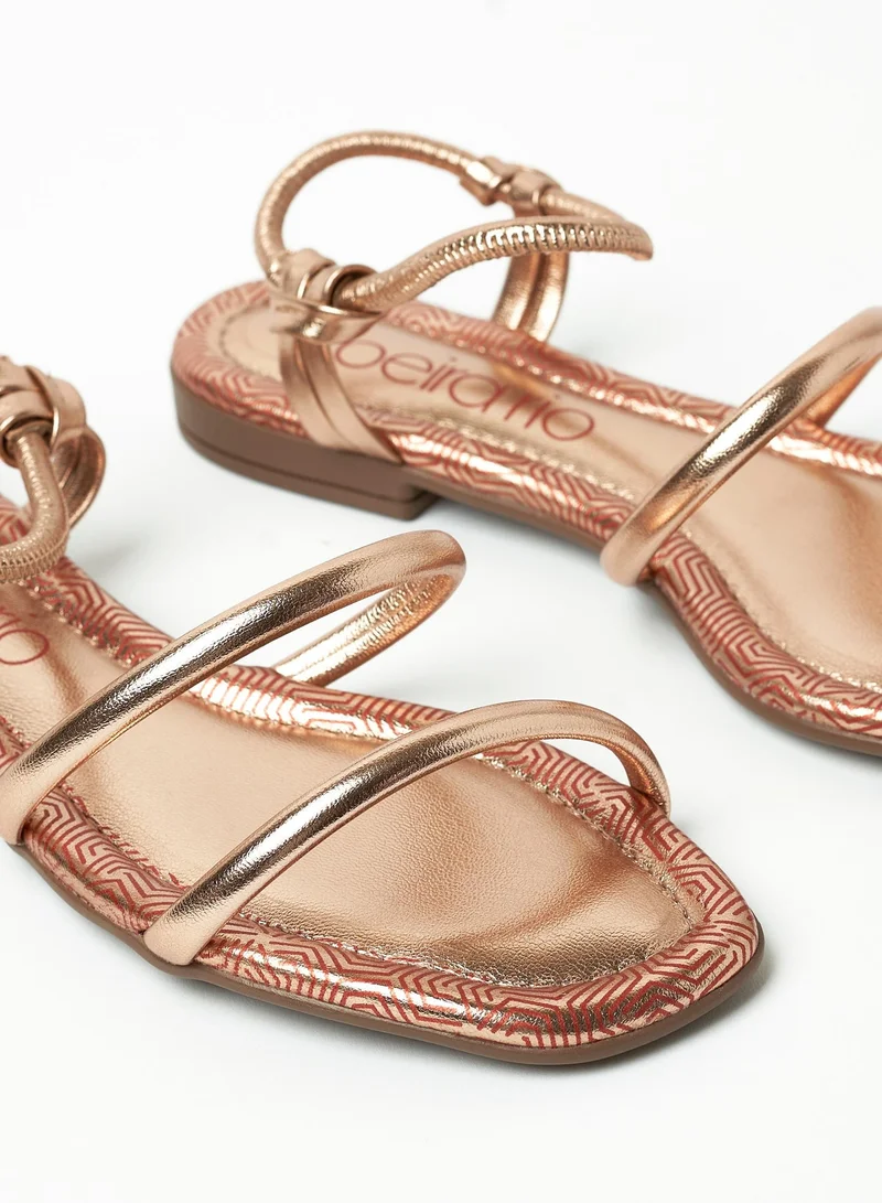 Beira Rio Gold Charley Ankle Strap Sandals for Women | Best Price UAE