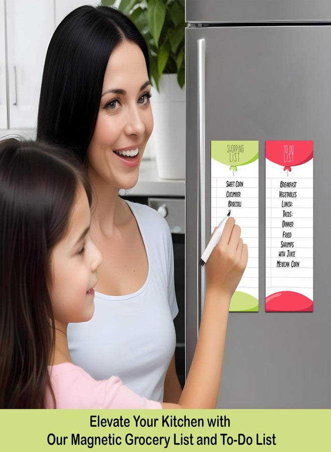 Rousrie Plastic Shopping List and to Do List Fridge Magnet Board Combo with Dry Erase Marker Pen | Unlimited Usage and Rewritable Magnetic Technology - Image 3