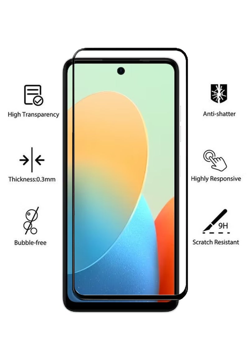 Generic - Tempered Glass Screen Protector For Tecno Spark Go 2024 - Black - Image 1