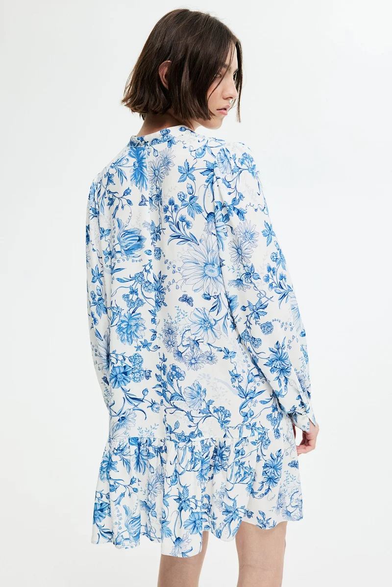 اتش اند ام Patterned viscose dress