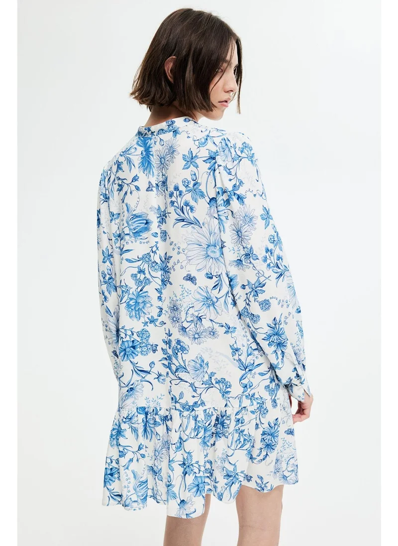 اتش اند ام Patterned viscose dress