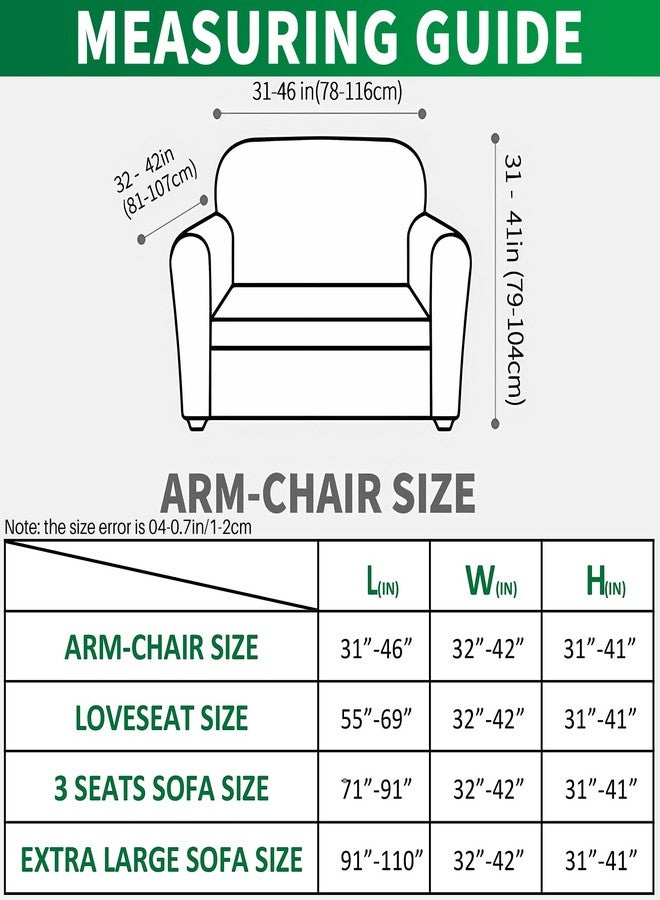MAXIJIN Stretch Sofa Chair Slipcovers with Arms (31"-46 Washable Chair Cover Armchair with Non-Slip Foam & Elastic Bottom, Dog Cat Pet Friendly Furniture Protector (Small, Beige) - Image 5
