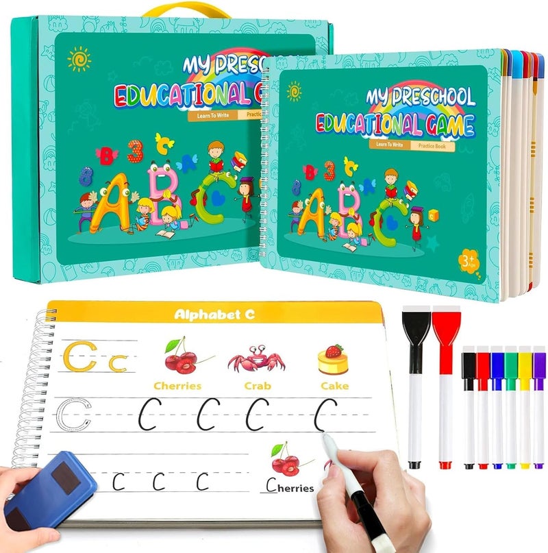 Oasisgalore Tracing Books for Kids Ages 3-5, Toddler Preschool Learning Workbooks, Kindergarten Writing Practice & Educational Toddler Travel Activities, Easter Basket Stuffers Gifts - Image 1