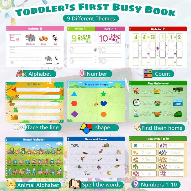 Oasisgalore Tracing Books for Kids Ages 3-5, Toddler Preschool Learning Workbooks, Kindergarten Writing Practice & Educational Toddler Travel Activities, Easter Basket Stuffers Gifts - Image 3