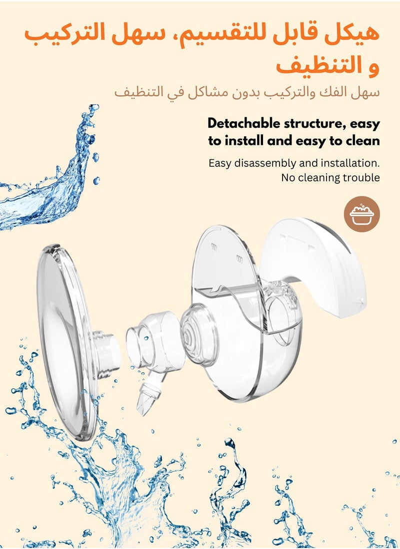 2 مضخة حليب كهربائية قابلة للارتداء، تصميم ضد الارتجاع، خفيفة، تشغيل بلا يدين، بطارية كبيرة، 4 أوضاع، 12 سرعات، مع 20 كيس للحليب. - pzsku/Z2B245A586A75B66A6B50Z/45/_/1731465051/fe5dbce1-de8a-4883-ae88-dcc593eae6d8