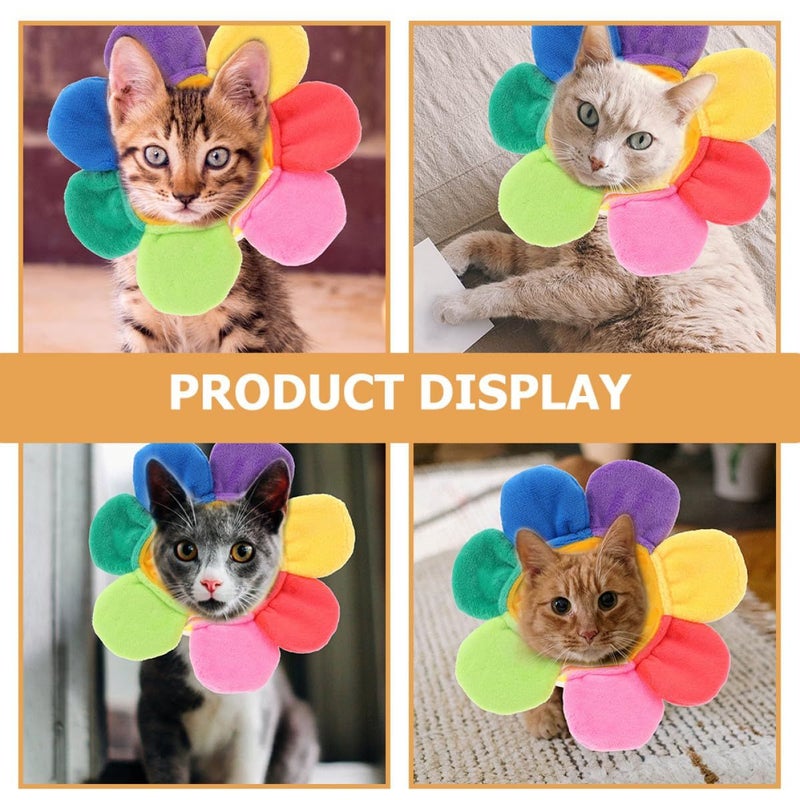 2pcs Sunflower Pattern Cat Hat Plush Flower Shaped Pet Headwear Wear Resistant Puppy Cap Costume Accessories For Cats And Small Dogs - Image 5
