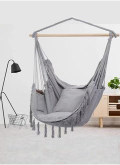 Boho Hanging Hammock Chair Sturdy Safe for Outdoor Indoor Use Bedroom Decor Easy to Assemble Comfy Padded Swinging Chair - pzsku/Z2B2460E292D157D195A6Z/45/_/1724233245/78421339-7140-458c-93c6-ff0e2a9c2860