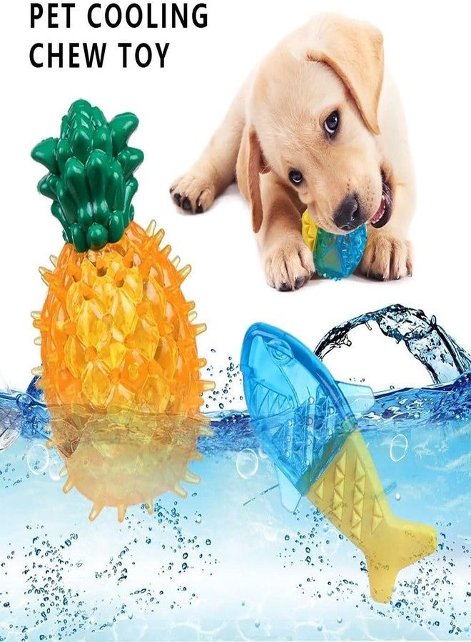 PremiumAV Dog Chew Toy - Rubber Anti-Bite Squeaky Pineapple Teething Toy for Puppies and Small to Medium Dogs, Durable Teeth Cleaning & Interactive Play Toy - Image 2