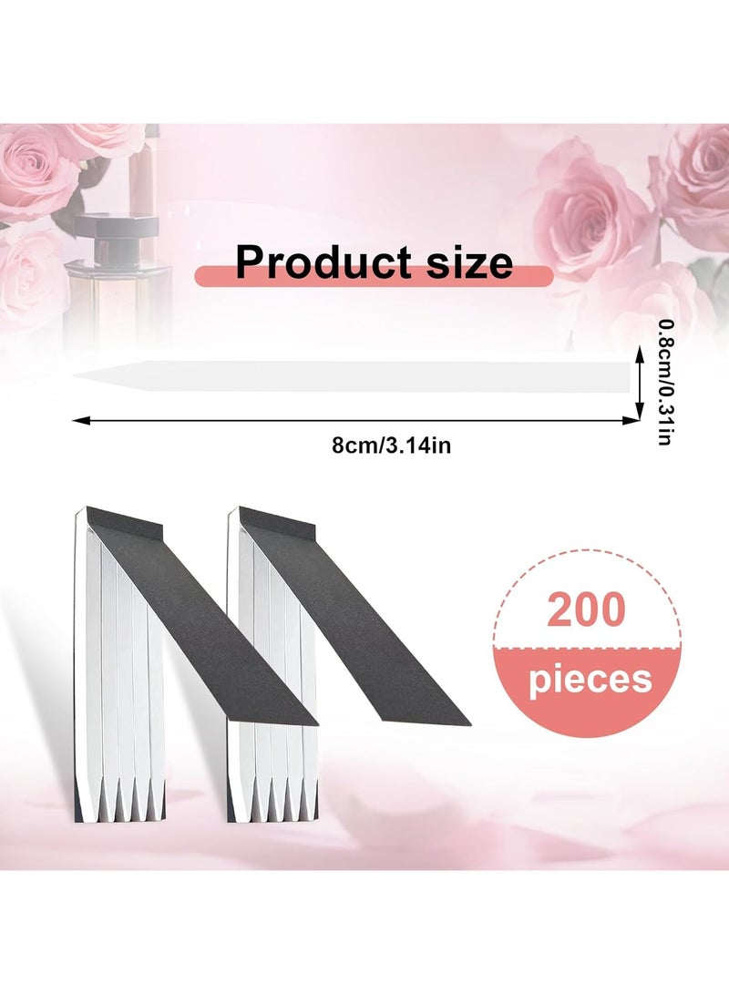 400 قطعة من شرائط اختبار العطور البيضاء، شرائط اختبار العطور البيضاء، جهاز اختبار الرائحة للرجال، زيوت عطرية عطرية يمكن التخلص منها، أسود  - Image 2