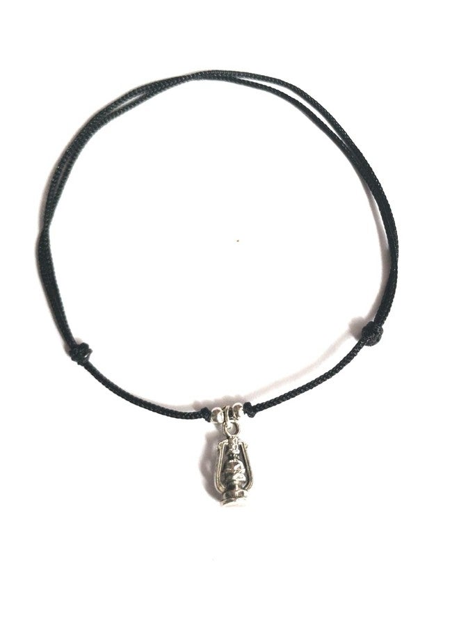 Jyokrish Handmade Adjustable Simple Black Thread twisted Hanging Lantern anklet For Women | girls | Nazariya |Payal | Nazar Battu |Free Size |Pair of 1 - Image 5