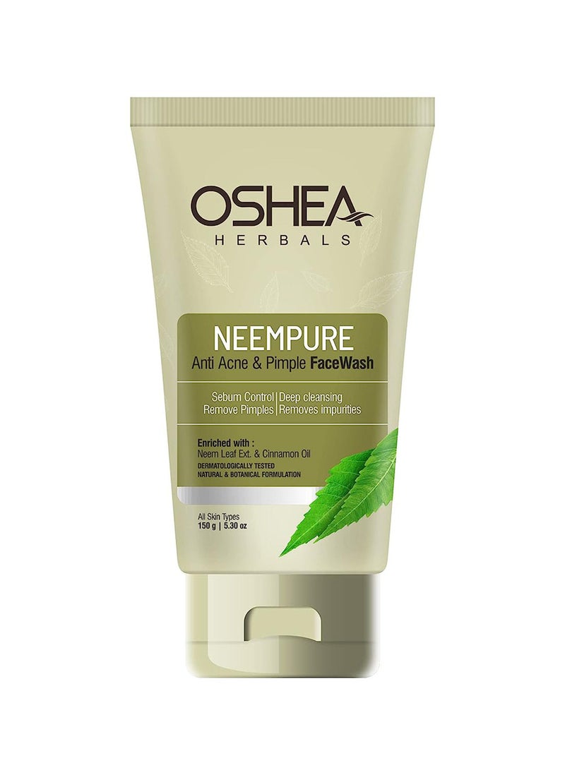 OSHEA Oshea Herbals Neempure Anti Acne and Pimple Face Wash 150ml  - Image 1