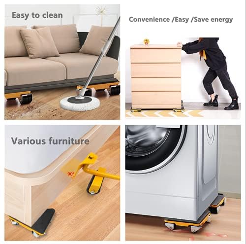 SEVEN SPACE Furniture Lifter Kit with 4 SlidersHeavy Furniture Roller Move Tool Set for Sofas Couches and Refrigerators Easy and Safe Moving Garage Heavy Lifter - Image 5