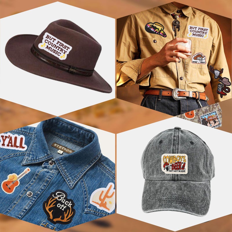Meneng Western Embroidered Iron On Patches for Hats: Meneng 45Pcs Cowboy Sew On Applique Patches for Jackets Backpacks Clothing - Vintage Embroidery Patch for DIY Accessories - Image 5