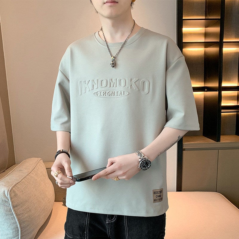 Woodpecker men's casual short-sleeved t-shirt 2026 summer new trendy brand round-neck thin loose T-shirt versatile top - Image 1