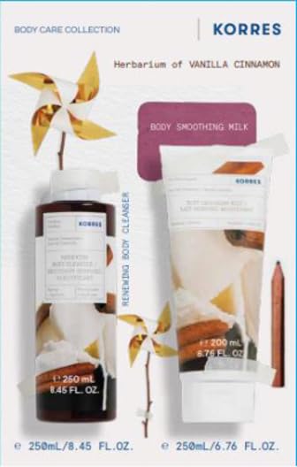 KORRES KORRES Vanilla Cinnamon Shower Gel  Body Milk Set Value set 450ml 