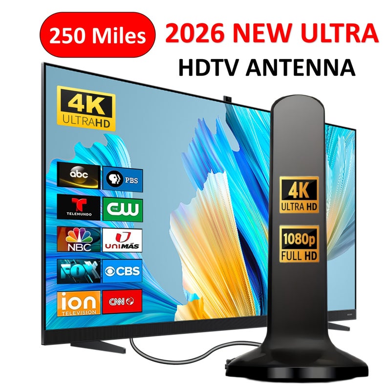 2026 Ultra High Definition TV Antenna Model ZYF SM05 2 Free Local Channels Supports HDTV 4K 1080P VHF UHF High Gain Digital Antenna for Home Car RV Cruise Ship Signal Reception - Image 1