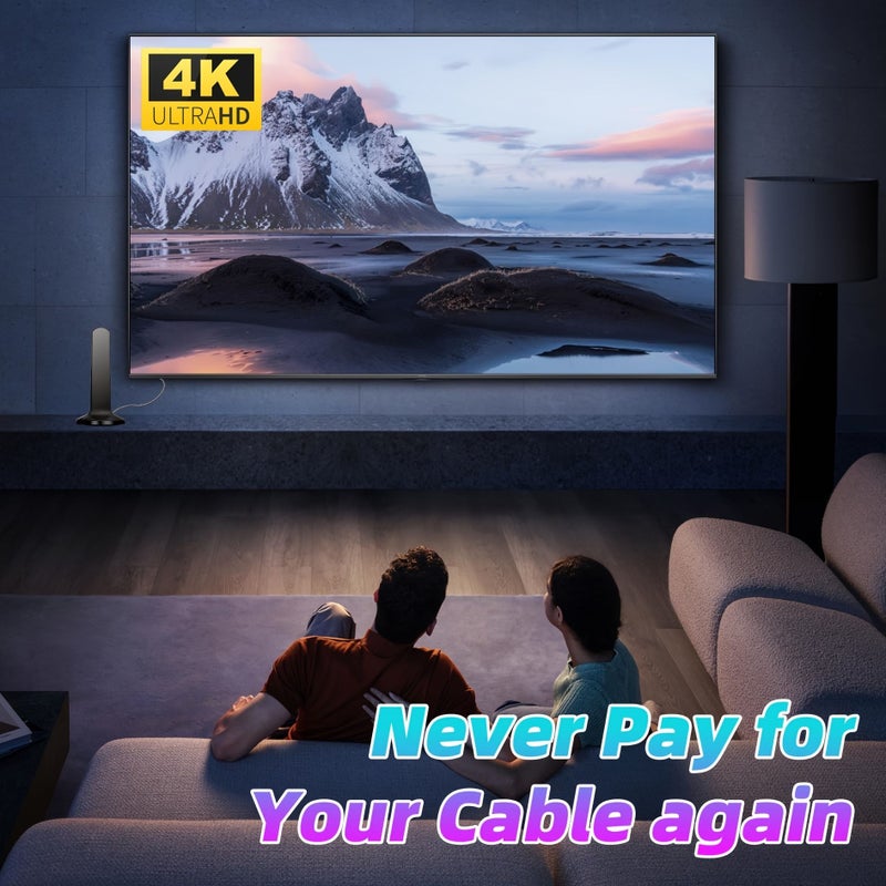 2026 Ultra High Definition TV Antenna Model ZYF SM05 2 Free Local Channels Supports HDTV 4K 1080P VHF UHF High Gain Digital Antenna for Home Car RV Cruise Ship Signal Reception - Image 4