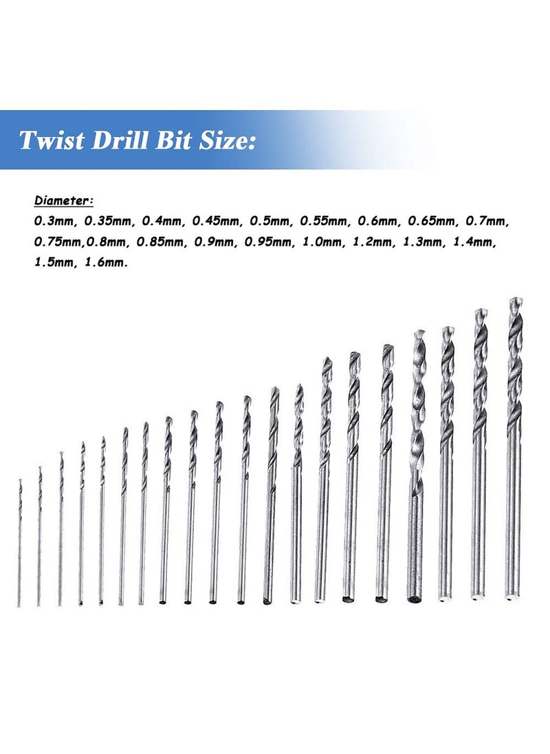 GSK Cut GSK Cut 0316mm Shank Mini Micro Drill Bit Set Twist Drill DIY Kit Rotary Hand Tools Pack of 20  - Image 5