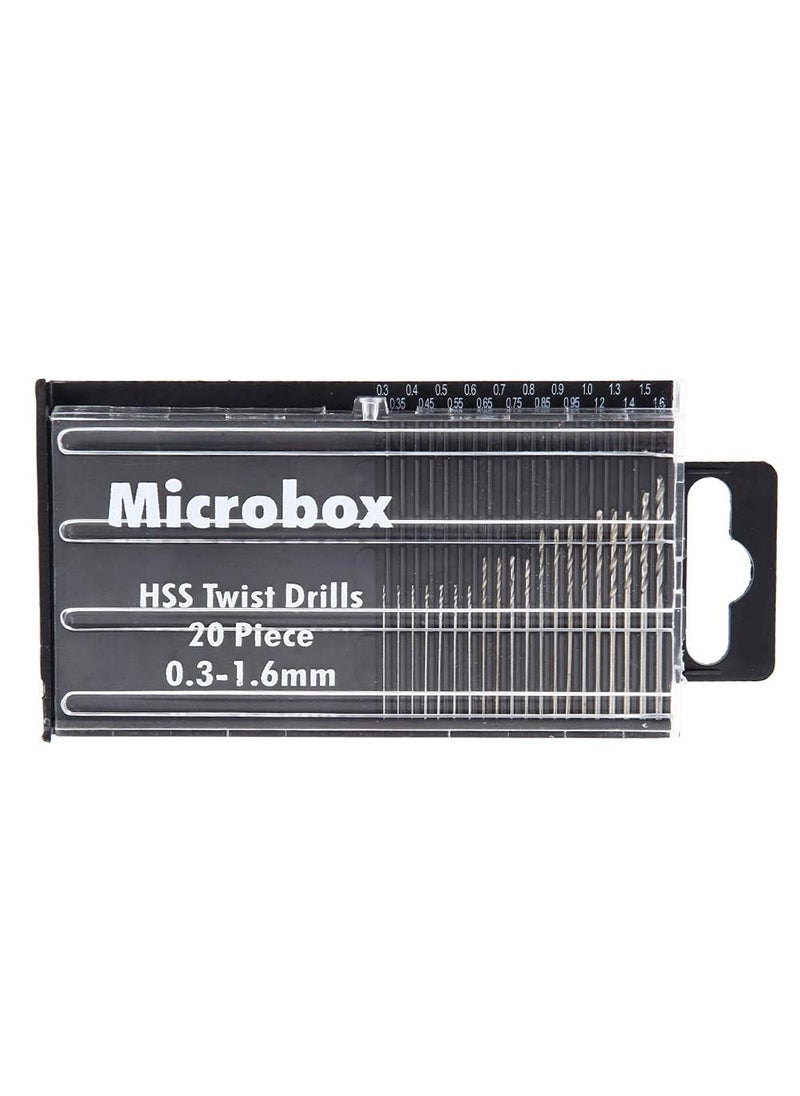 GSK Cut GSK Cut 0316mm Shank Mini Micro Drill Bit Set Twist Drill DIY Kit Rotary Hand Tools Pack of 20  - Image 2