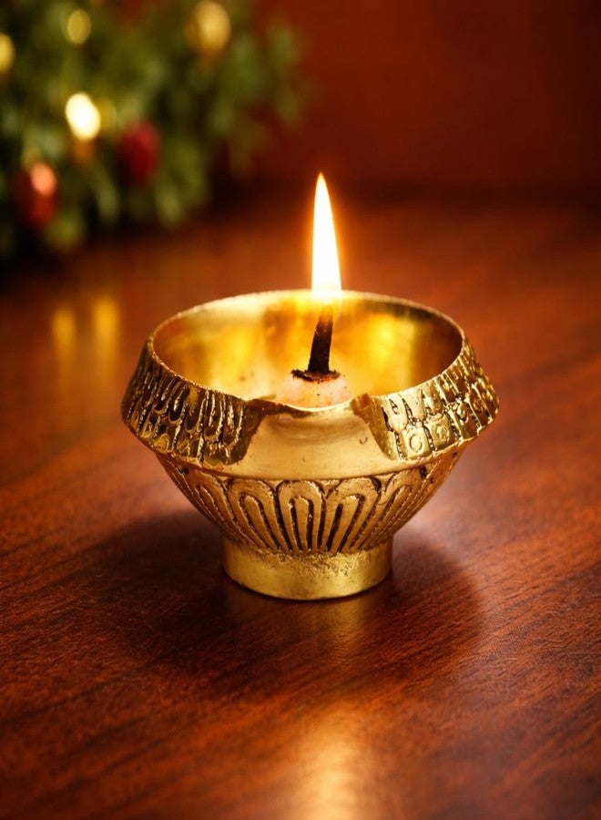 CHHARIYA CRAFTS تمثال غانيش المعدني من تشاريا كرافتس، يقرأ رامايانا، غانباتي جالس على كرسي مع تمثال كوبر ديا، مناسب للمنزل والمكتب والهدايا والديكورات والهدايا المؤسسية - قطعة فنية زخرفية - 14 سم (معدن، ذهبي) - Image 5