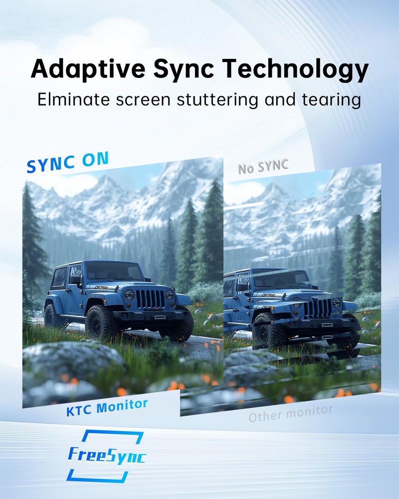 KTC 27 Inch Computer Monitor - QHD (2560 x 1440) Display, Up to 120Hz Monitor, IPS Panel, 123% sRGB, HDMI 2.0 x 2 & DP 1.4 x1, Adaptive Sync, Eye-Friendly Screen PC Monitors for Work Gaming, H27D9 - Image 5