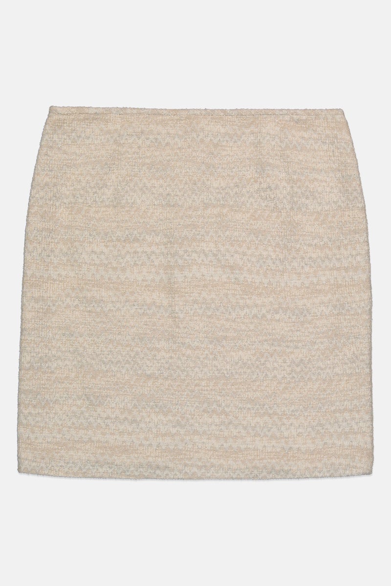 Tahari Women Tweed Metallic Pencil Skirts, Ivory - Image 2