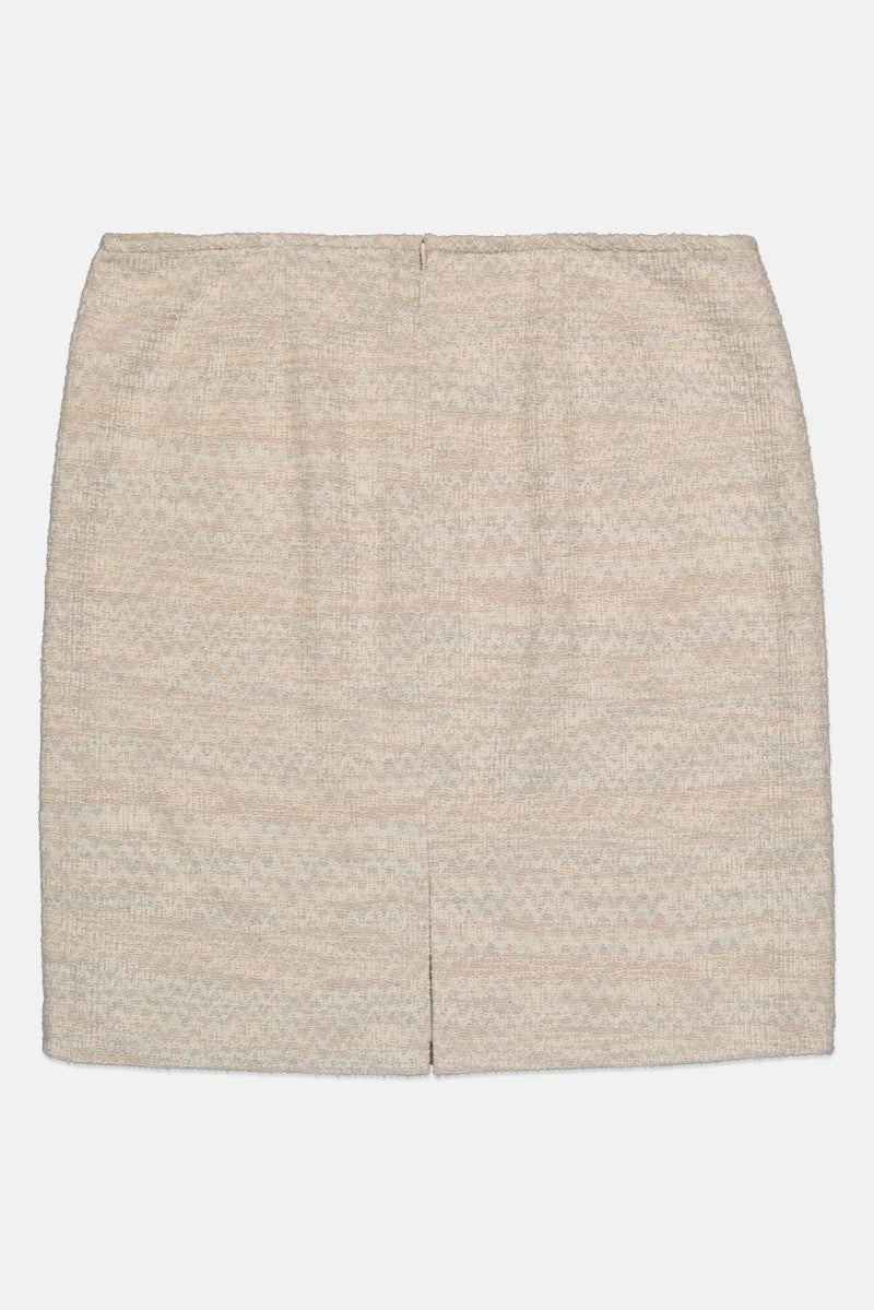 Tahari Women Tweed Metallic Pencil Skirts, Ivory - Image 3