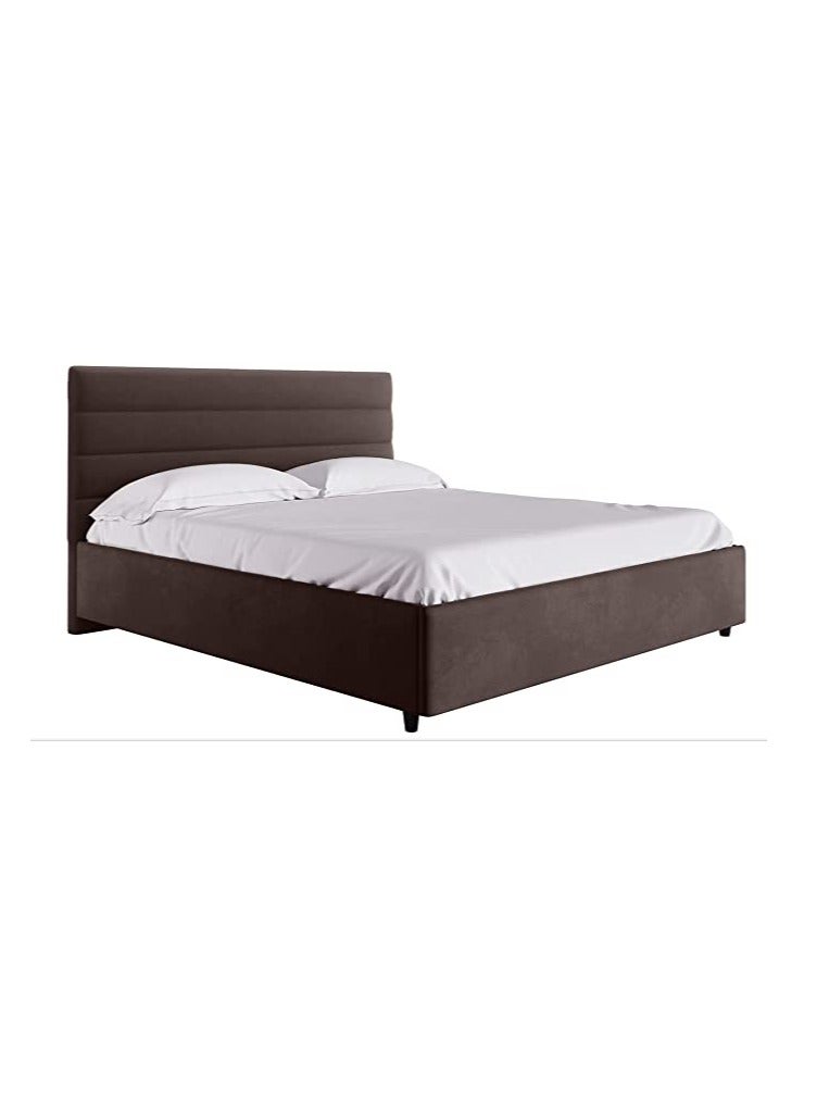 R2R FURNITURE Rosenity Comfort Upholstered Bed - Pillow Top Pocket Spring Mattress With Memory Foam, Queen Size160Cm X 200Cm 