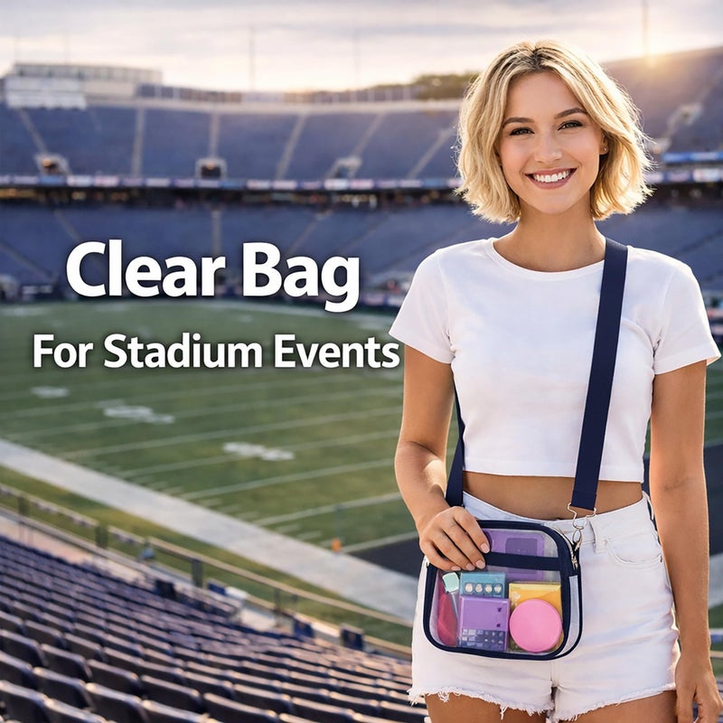 Oraben Clear Bag for Stadium Events Clear Purse Stadium Bag Satchel Handbags for Sports Events Concerts Festivals,Large - Image 5