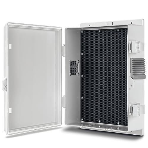 Namunanee Outdoor Electrical Junction Box, ABS Water Resistant Enclosure with Internal Mounting Panel & Hinged Cover (13" H* 9.2" L* 3.7" W) - Image 1