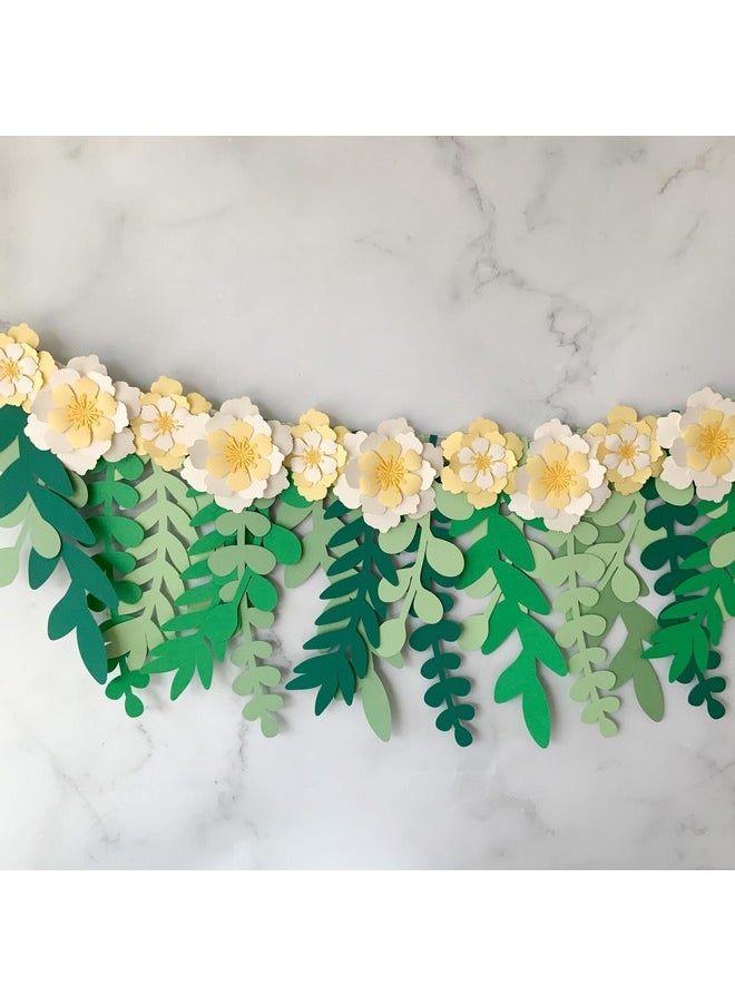 Pinfliers Pinfliers Jungle Theme Decoration|Pongal,Lohri,Makar Sankranti Decoration Items|Hanging Paper Decoration for Birthday|10Paper Flowers for Pooja,Puja Festival Decoration,20 Leaves|115"Length|Multicolor  - Image 1