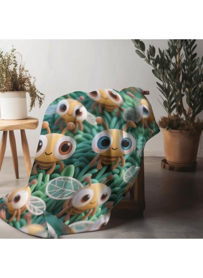 general Baby and children's cartoon flannel thin blanket (warm and comfortable, suitable for sleep, game use) 70cm*100cm - Image 3