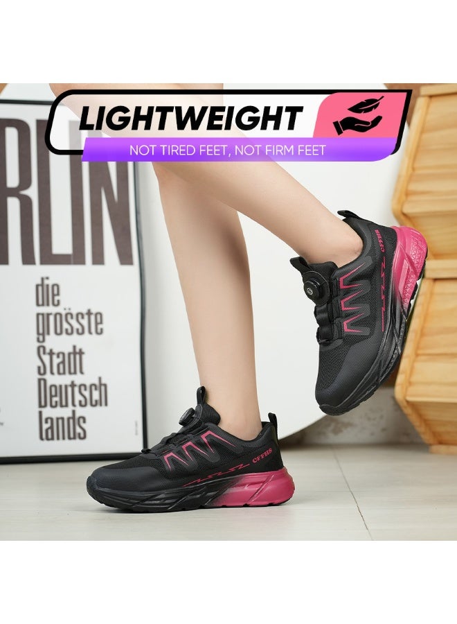 CFFHS Women's Safety Shoes with Steel Toe & Kevlar Midsole, Anti-Smashing Anti-Puncture Work Shoes, Black/Pink - Image 2