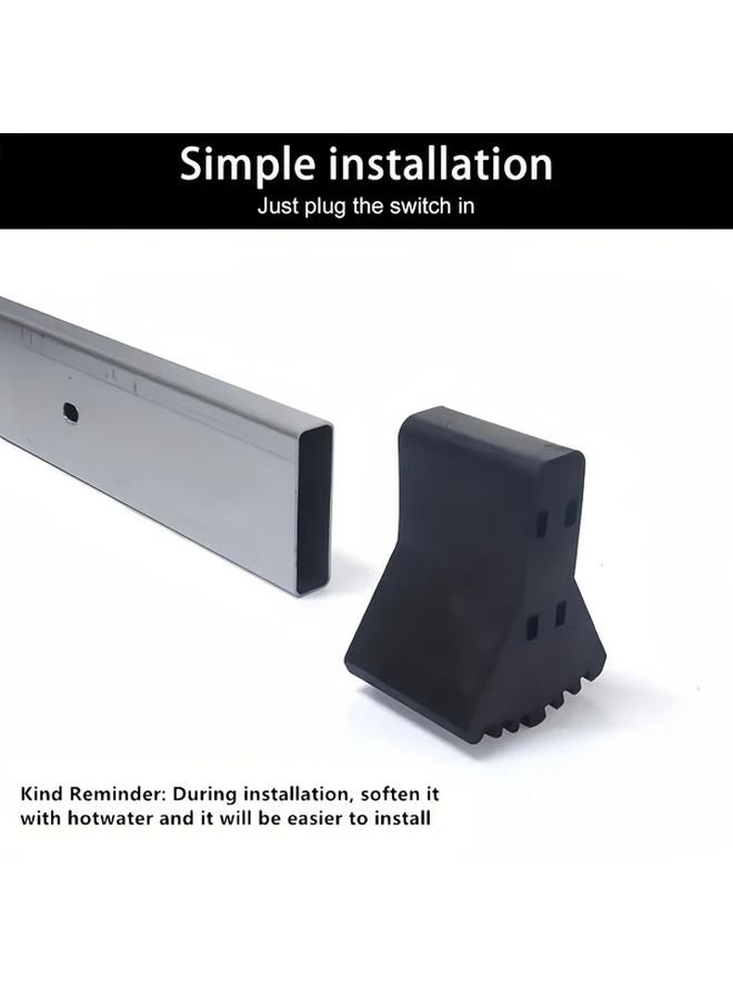 4Pcs Black Ladder Foot Covers Non Slip Vinyl Rubber Backing Heat Resistant Softening Installation - Image 3