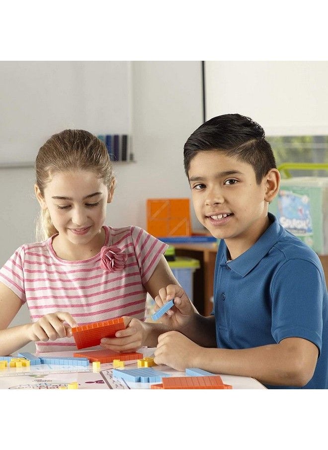 hand2mind - Differentiated Plastic Base Ten Blocks Complete Set Place Value Blocks Counting Cubes Base Ten Blocks Classroom Set Math Blocks Kindergarten Base 10 Math Manipulatives (Set Of 121) - Image 1
