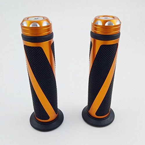 OKSTNO Universal Motorcycle Rubber Gel Handlebar Hand Grips for 7/8" Bar End Handle Bars Sports Bikes (Golden) - Image 3