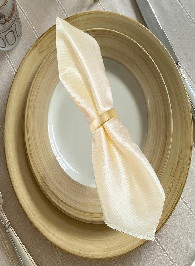 CYRYLC 40 Pcs Gold Napkin Rings - Metal Napkin Ring(Semicircle) Stainless Steel Napkin Rings for Table Settings Wedding Christmas Party Dinner Table - Image 5
