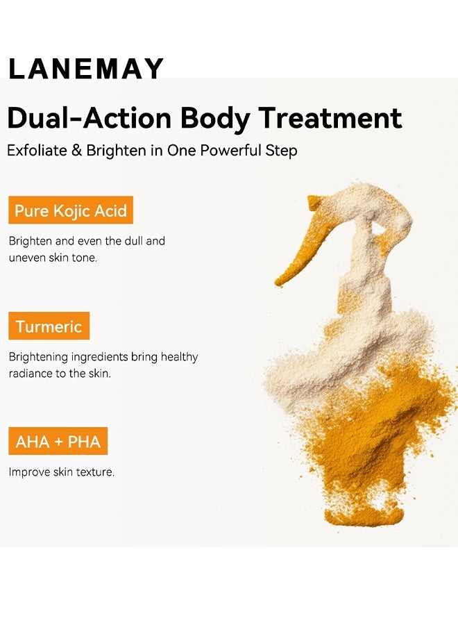 LANEMAY Exfoliating Kojic Acid Turmeric Spray, Peel Shot Keratin Care Kojic Acid Turmeric Spray, Exfoliating Peeling Solution, Exfoliate And Shine, Peel Shot Turmeric Spray, Gentle Body Care For Smooth, Exfoliate And Shine, 100ml - Image 5