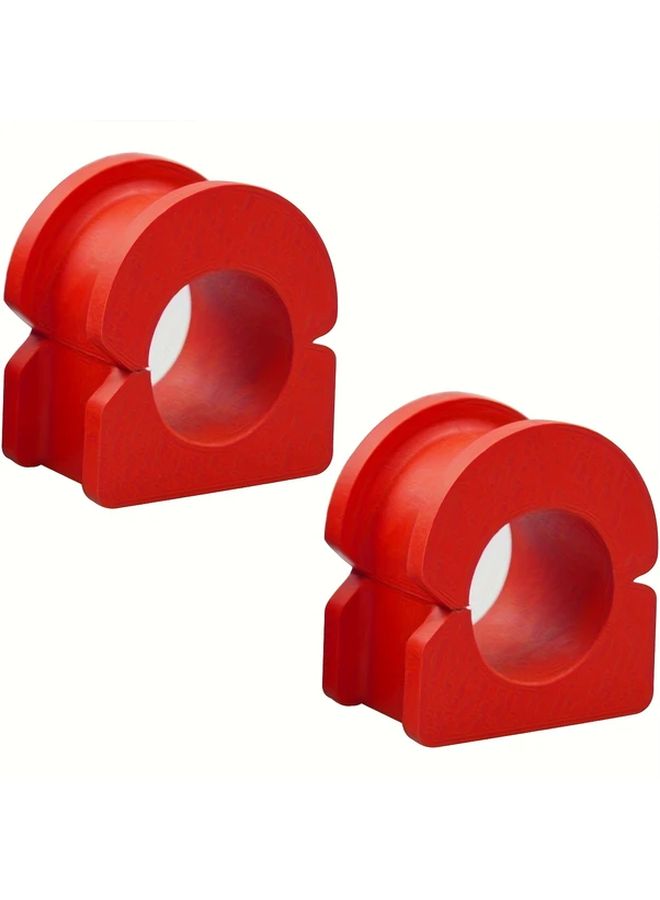 Red Front Sway Bar Bushing Set Pair Compatible with Silverado Tahoe Suburban Avalanche Escalade Sierra Yukon - Image 1