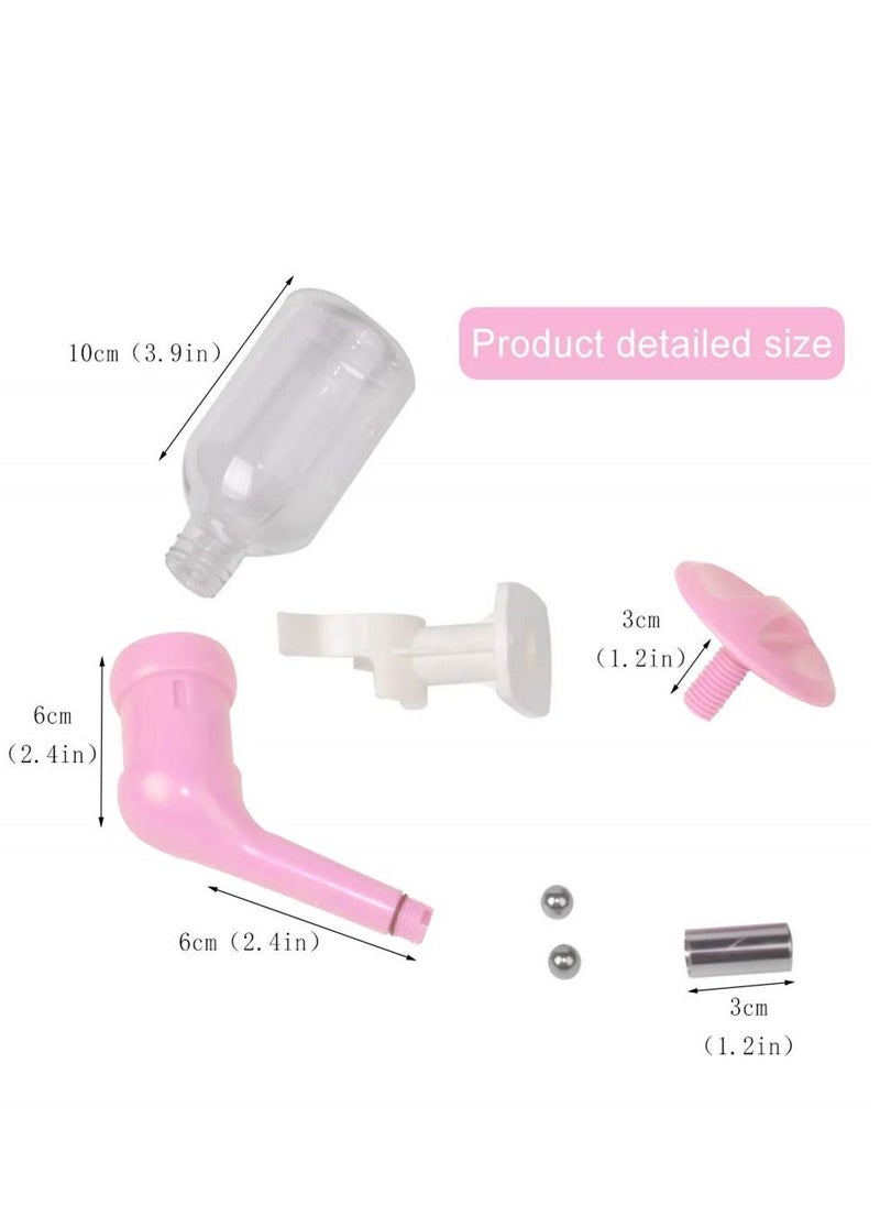 KASTWAVE - Pink No Drip Dog Water Bottle 11.2 Oz Small Medium Sized Dogs 15-30 lb Pet Wire Cage Feeder Leak-Proof Pet Kennel Dispenser Drinker BPA-Free - Image 1