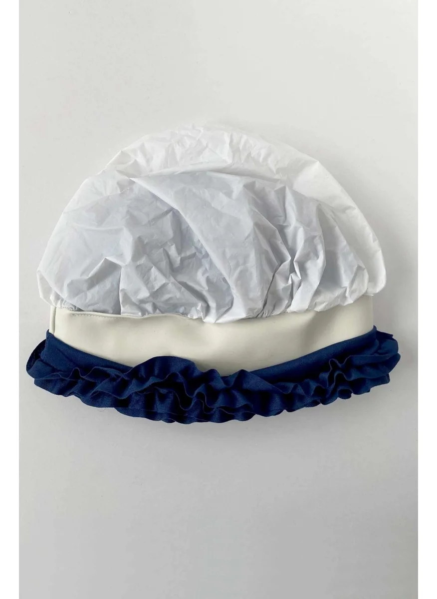 Ayyıldız Crescent 3449 Navy Blue Ruffle Pool Cap