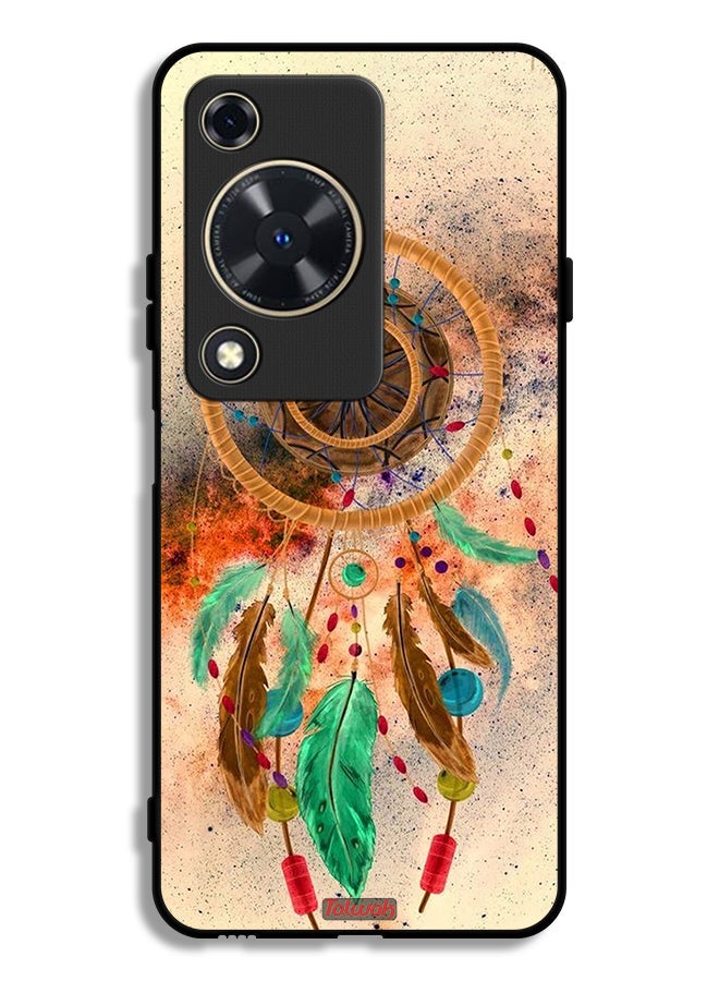 Tolwak Huawei Nova Y63 Protective Case Cover Mandala Hanging Feathers