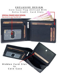 HORNBULL HORNBULL Buttler Black Mens Leather Wallet - Leather Wallet for Mens and RFID Blocking Genuine Leather Mens Wallet  - Image 4