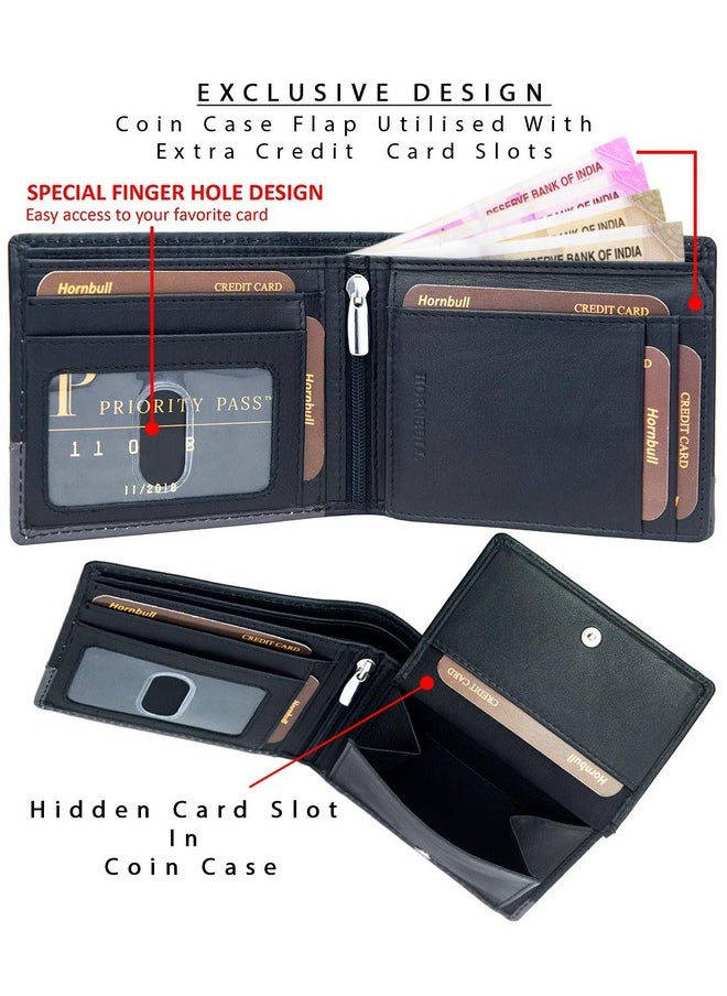 HORNBULL HORNBULL Buttler Black Mens Leather Wallet - Leather Wallet for Mens and RFID Blocking Genuine Leather Mens Wallet  - Image 4