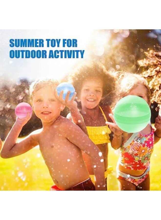 GGEROU Reusable Water Balloons for Kids,5 Pcs Soft Silicone Water Splash Ball,  Non-magnetic - Image 5