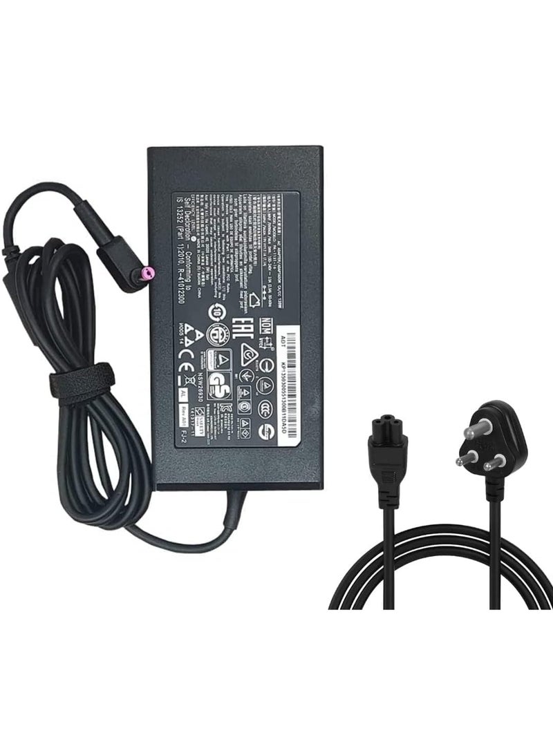 Terabyte شاحن تيار متردد بديل 135 واط لجهاز اللابتوب متوافق مع أيسر نيترو 5 NH.QBZSI.003، N18C3 N18C4 AN515-51 AN515-41 AN515-53 AN515-52 AN515-43 AN515-54 والعديد من الطرازات الأخرى - Image 1