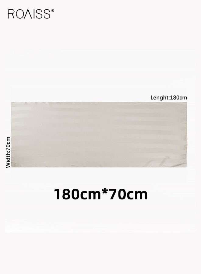 roaiss Women's Hijab Chiffon Silk Head Scarf Scarf Shawl Gradient Color Scarf Daily Hijab for Muslim Women Hijab Head Wrap for Women Sun Shade,Dust Protection Wide Striped Hollow Solid Color Beige - Image 4