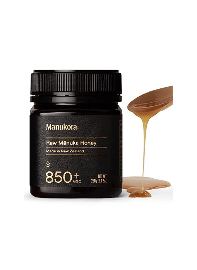 Manukora Manukora UMF 20+/MGO 850+ Raw Manuka Honey (250g/8.8oz) Authentic Non-GMO New Zealand Honey, UMF & MGO Certified, Traceable from Hive to Hand  - Image 1